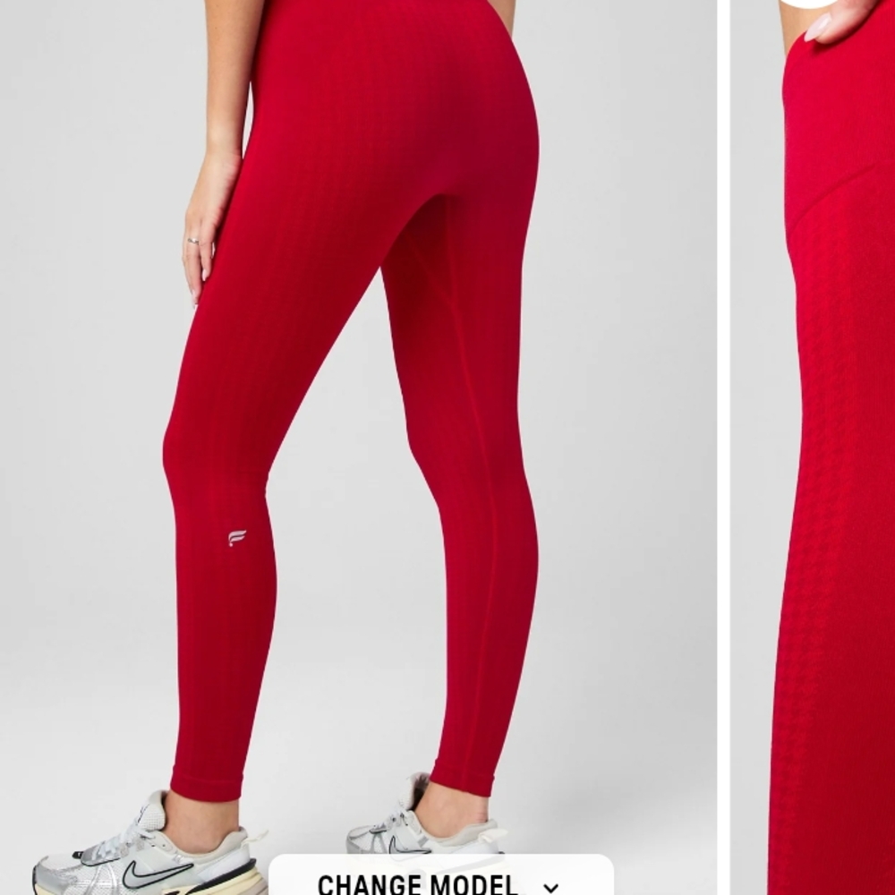 Fabletics Red High-Waisted Leggings
